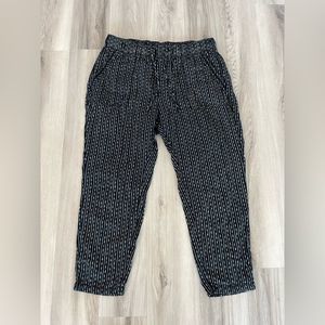 Old Navy L Black White Draw String Pants
